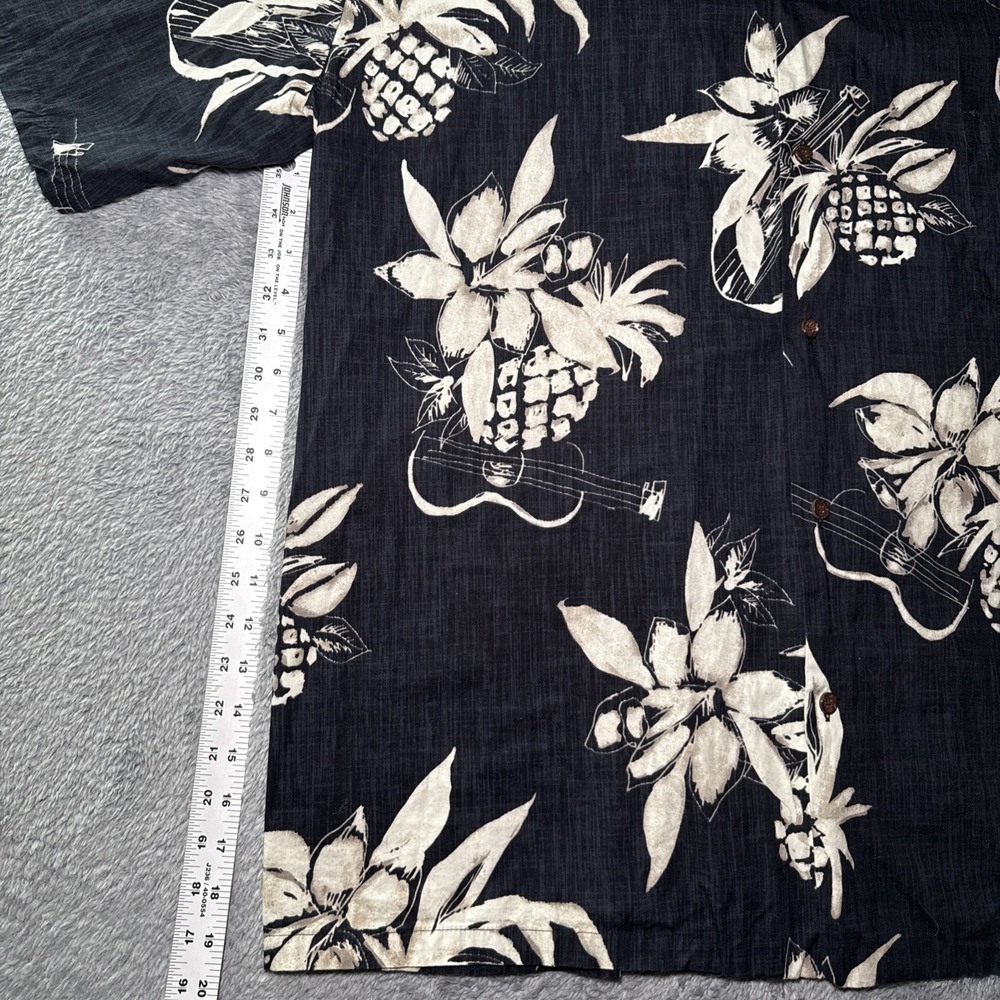 VTG RJC Men's SZ 4XL Hawaiian Shirt Button Up Black Navy Floral Made In Hawaii - Picture 7 of 16